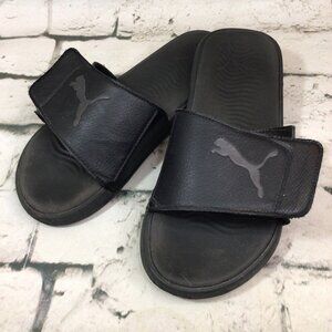Puma Sandals Womens Size 10 Black Slip-On Slides